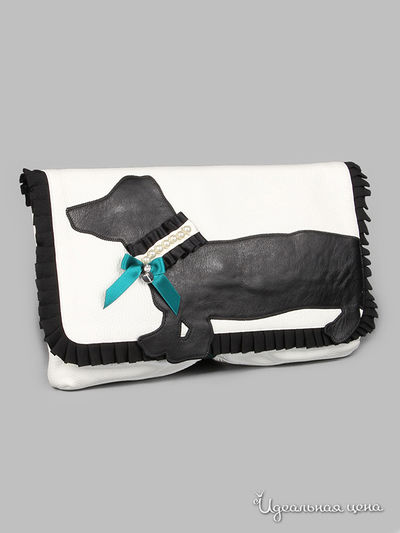 Клатч Maria Tomassini, цвет белый, черный