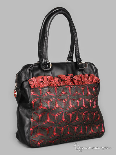 Сумка Maria Tomassini, цвет черный, красный шелк