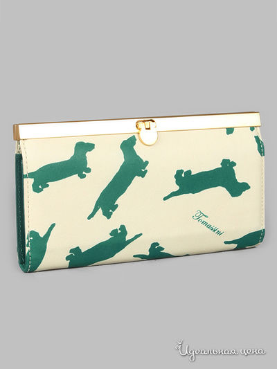 Кошелек Maria Tomassini, цвет бежевый, зеленый