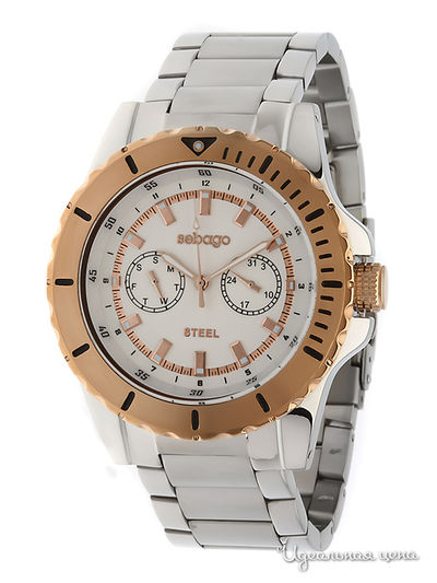 Часы Sebago, цвет бронзовый/ серебряный