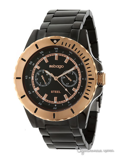Часы Sebago, цвет бронзовый / черный