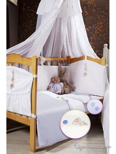 Комплект постельного белья в детскую кроватку Primavelle, цвет голубой