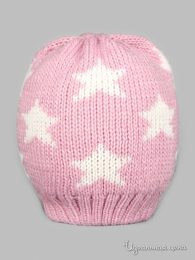 Шапка Passigatti, цвет нежно-розовый, белый