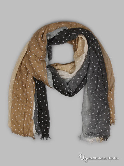 Палантин Passigatti, цвет черный, бежевый