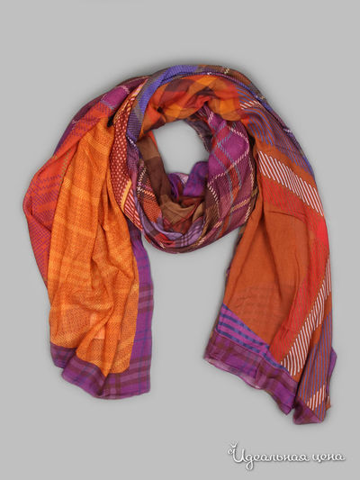 Палантин Passigatti, цвет мультиколор, принт фуксия