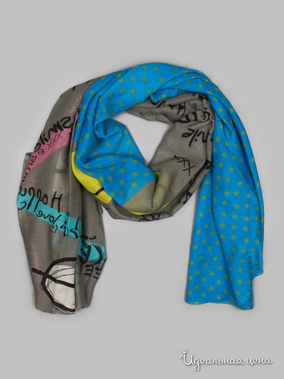 Палантин Passigatti, цвет синий, серый