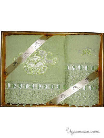 Набор полотенец, 3 шт Softline, цвет светло-зеленый