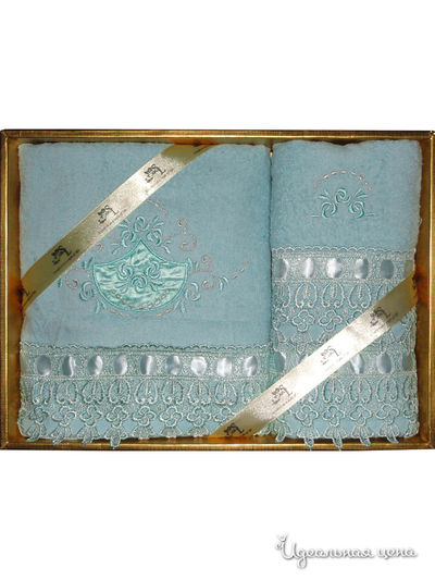 Набор полотенец, 3 шт Softline, цвет светло-голубой