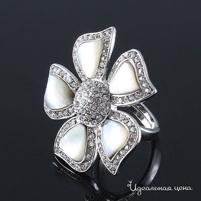 Кольцо Migura, цвет белый/серебряный