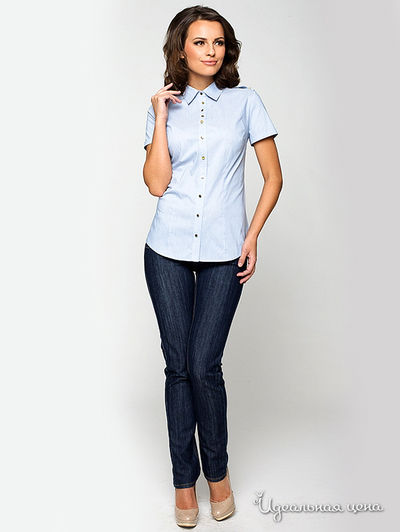 Блуза E. Levy, цвет голубой