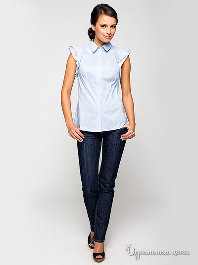 Блуза E. Levy, цвет голубой