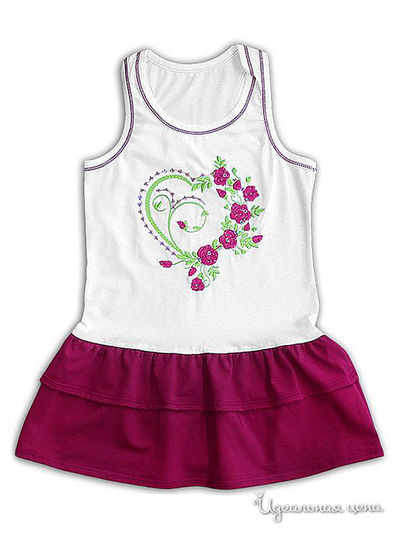 Сарафан Figaro, цвет белый/малиновый