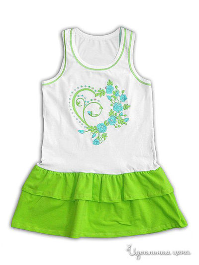 Сарафан Figaro, цвет белый/салатовый