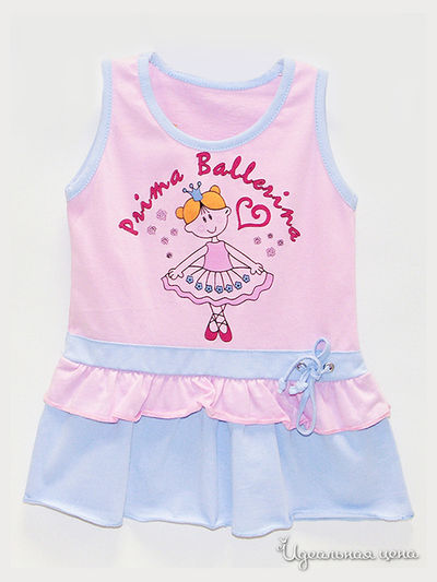 Платье Figaro, цвет розовый, голубой