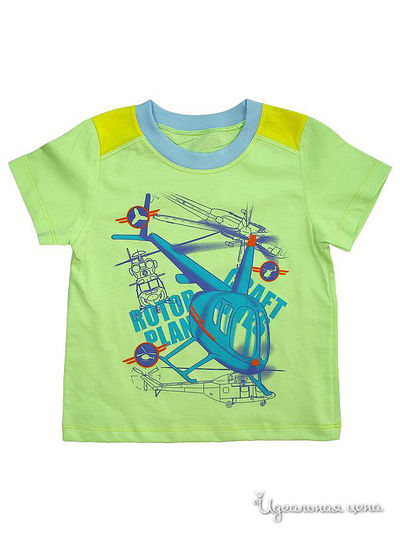 Футболка Figaro, цвет белый/салатовый