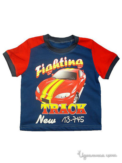 Футболка Figaro, цвет синий/красный