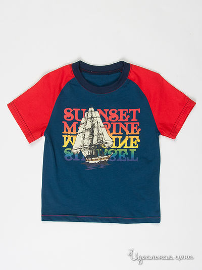 Футболка Figaro, цвет синий/красный