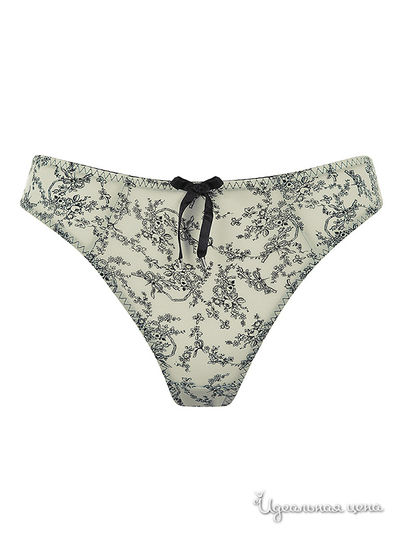 Трусы Charmante, цвет черный, цветочный принт