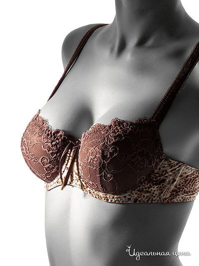 Бюстгальтер Charmante, цвет шоколад/леопардовый принт
