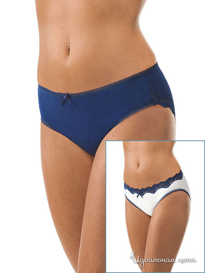 Трусы-слипы, 2 шт Charmante, цвет синий, белый