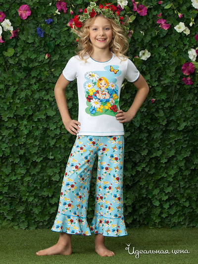 Пижама Arina, цвет белый, голубой