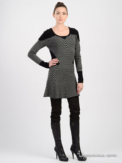 Платье Karl Lagerfeld, цвет черный, серый