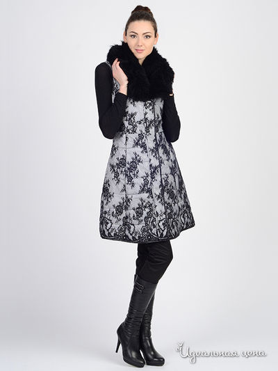 Пальто Just Cavalli, цвет черный, белый