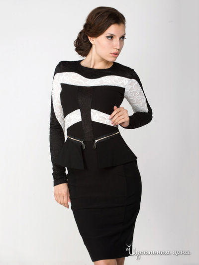 Платье Arefeva, цвет черный, белый