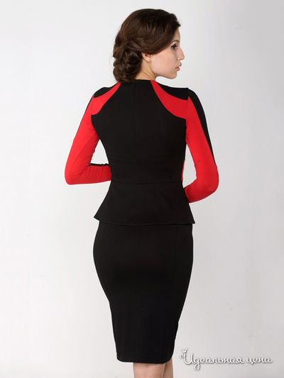 Платье Arefeva, цвет черный, красный