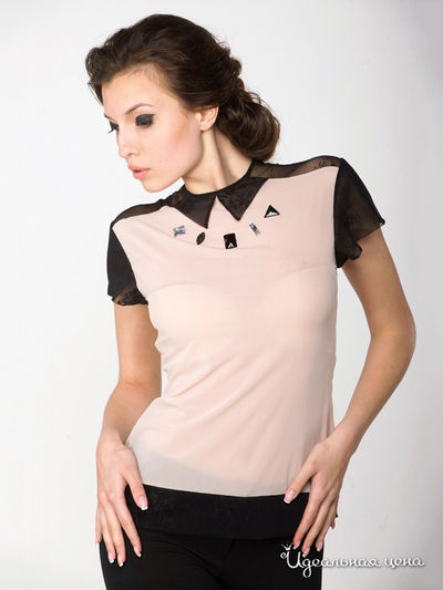 Блуза Arefeva, цвет розовый, черный