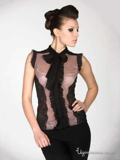 Блуза Arefeva, цвет черный, светло-розовый