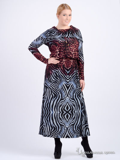 Платье МадаМ Т, цвет голубой с бордо