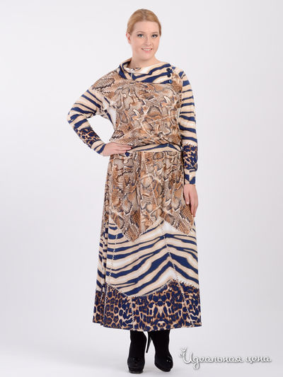 Платье МадаМ Т, цвет синий, белый