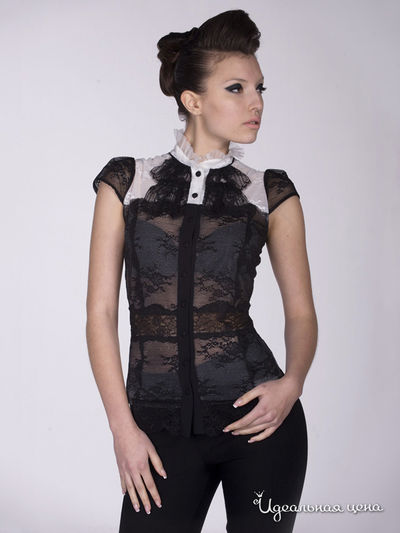 Блуза Arefeva, цвет черный, белый