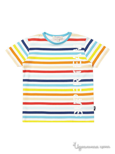 Футболка PlayToday, цвет оранжевый, синий, голубой, красный, белый