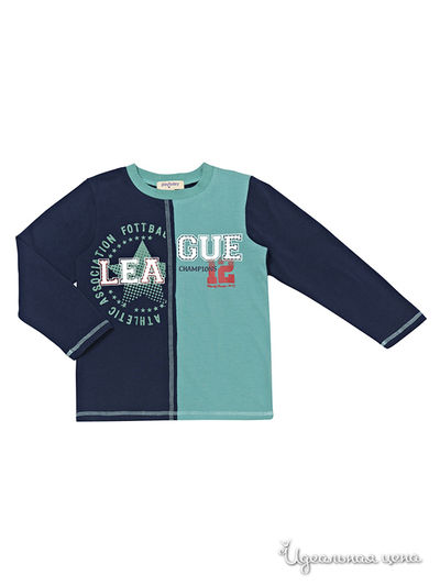 Лонгслив PlayToday, цвет синий, зеленый