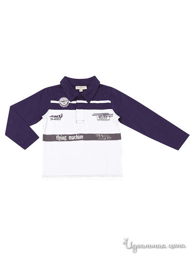 Лонгслив PlayToday, цвет белый, фиолетовый