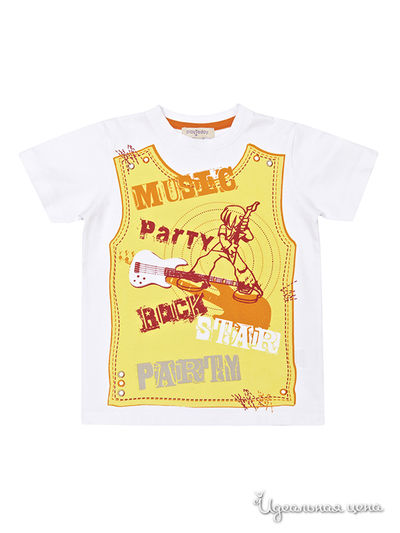 Лонгслив PlayToday, цвет белый, желтый, красный