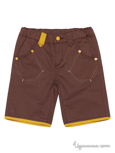 Шорты PlayToday, цвет коричневый, желтый