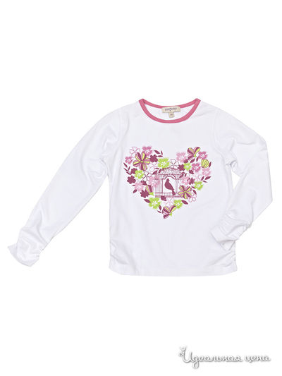 Лонгслив PlayToday, цвет белый, розовый