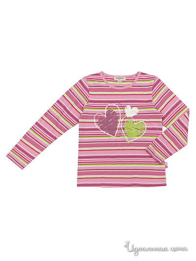 Лонгслив PlayToday, цвет розовый, белый, салатовый