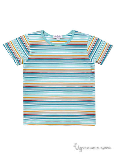 Футболка PlayToday, цвет голубой, желтый, белый