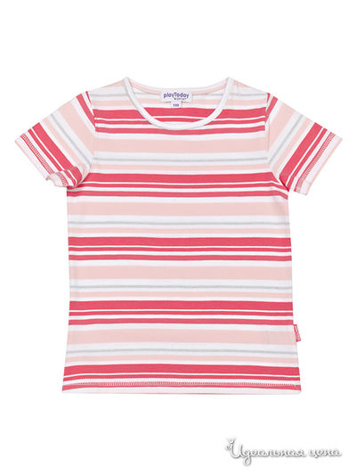 Лонгслив PlayToday, цвет белый, розовый