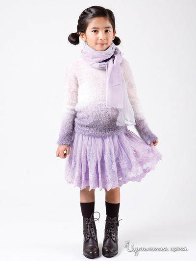 Свитер Imoga, цвет сиреневый, белый