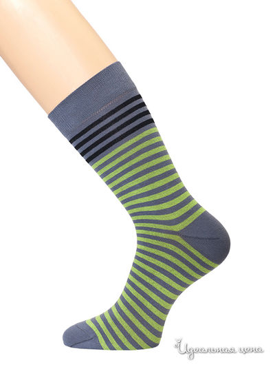 Носки Гранд, цвет серые, лайм