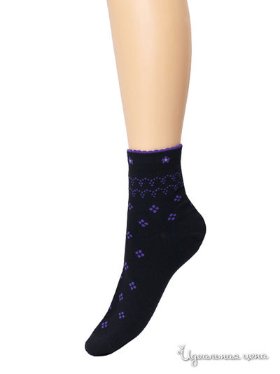 Носки Гранд, цвет черный-фиолетовый