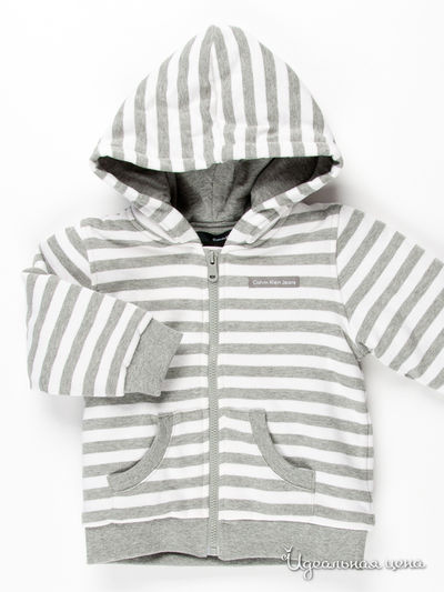 Толстовка Calvin Klein, цвет белый, серый