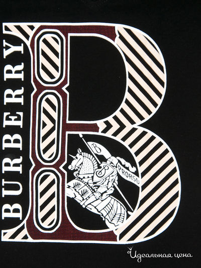 Футболка Burberry для мальчика, цвет черный