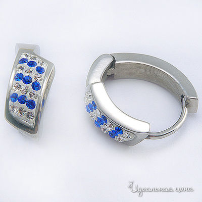 Серьги Migura, цвет серебрянный, синий