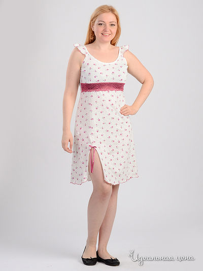 Ночная сорочка El Fa Mei, цвет белый, розовый